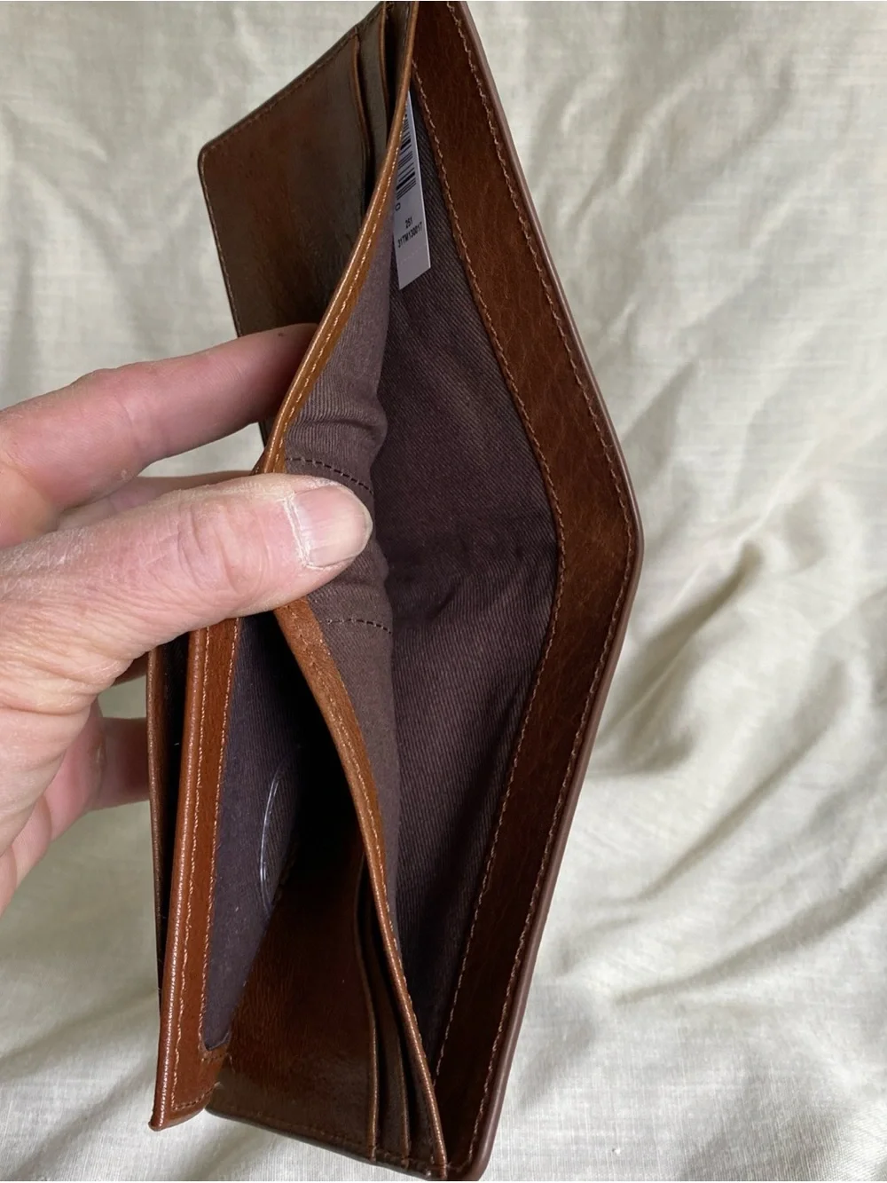 Tommy Bahama Brown Leather Bifold Wallet Slim Card Holder Mens